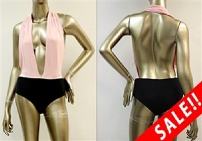 E-Caress Halter Bodysuit Pink