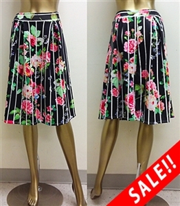 Flower Print Skater Skirt