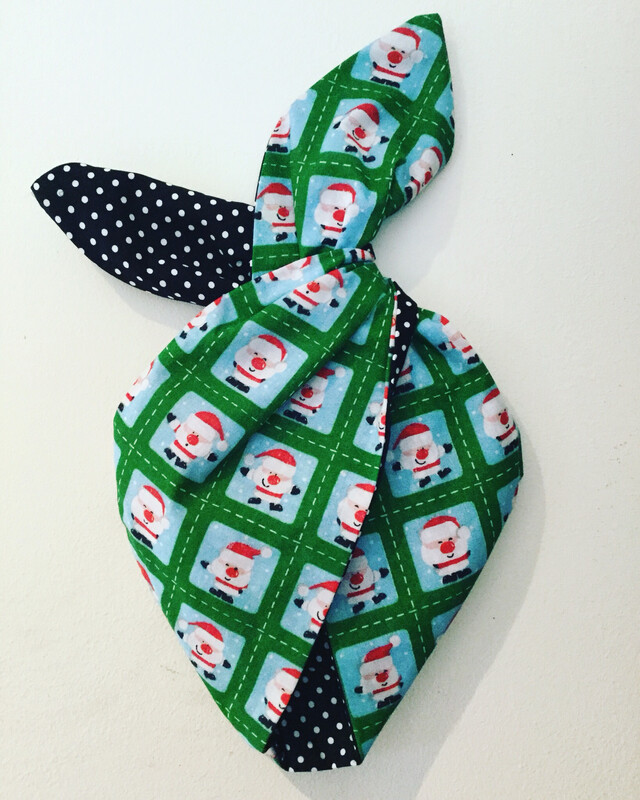 Girlie Green Santa Stamp Festive Hairband