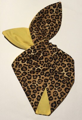 Yellow Leopard Wired Hairband