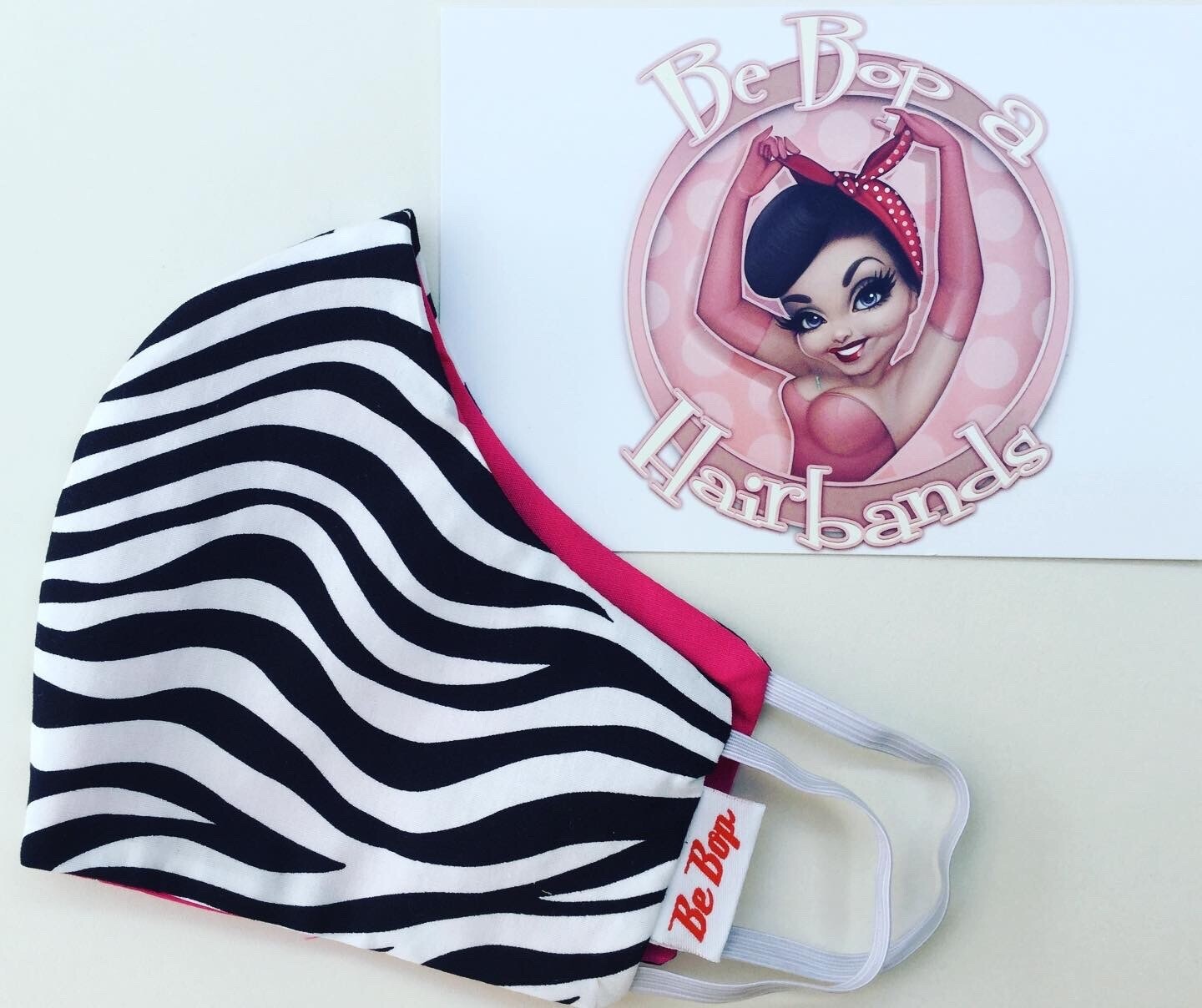 Zebra With Hot Pink Reversible Face Mask