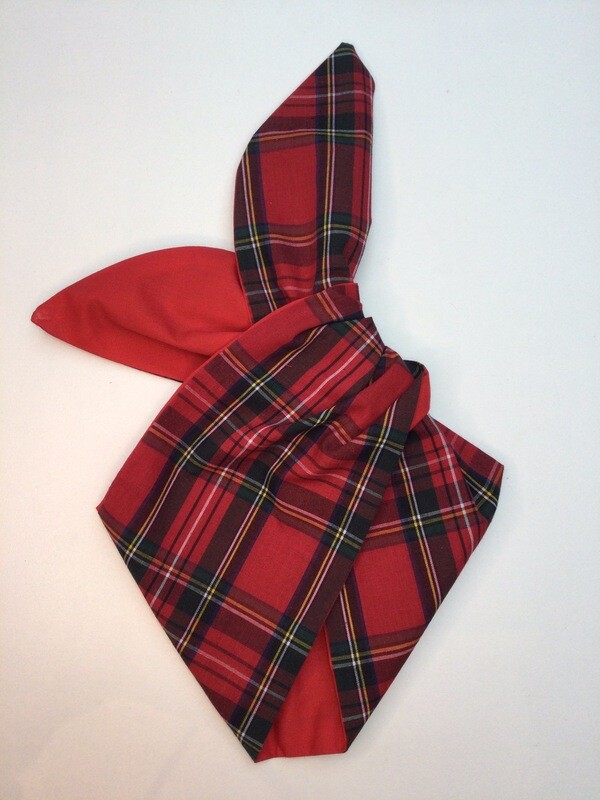 Little Girls Red Tartan Wired Hairband