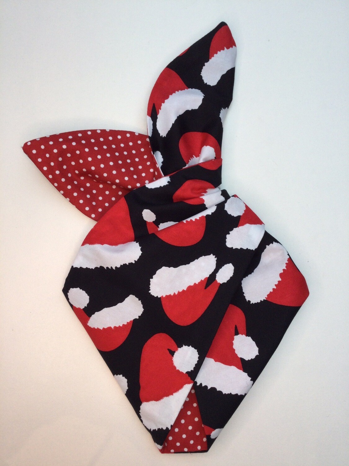Little Girls ‘Santa Baby’ In Black And Red Polka Wired Hairband Little Girls ‘Santa Baby’ In Black And Red Polka Wired Hairband
