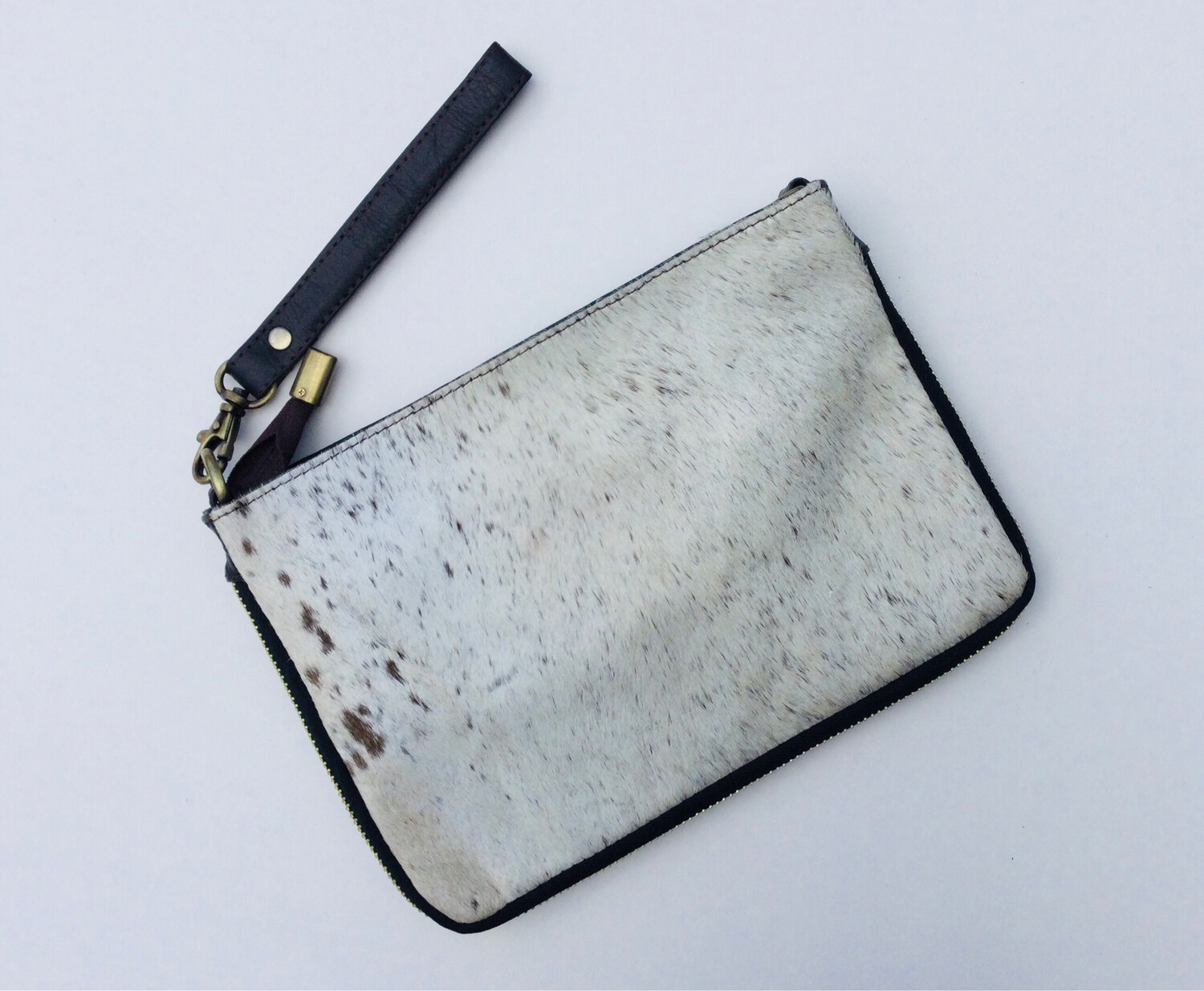 Animal Skin Zip Detail Crossbody Bag