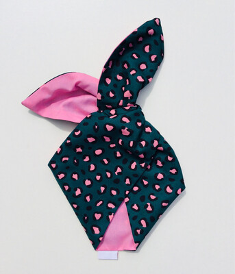 Teal And Pink Animal Design Wired Hairband