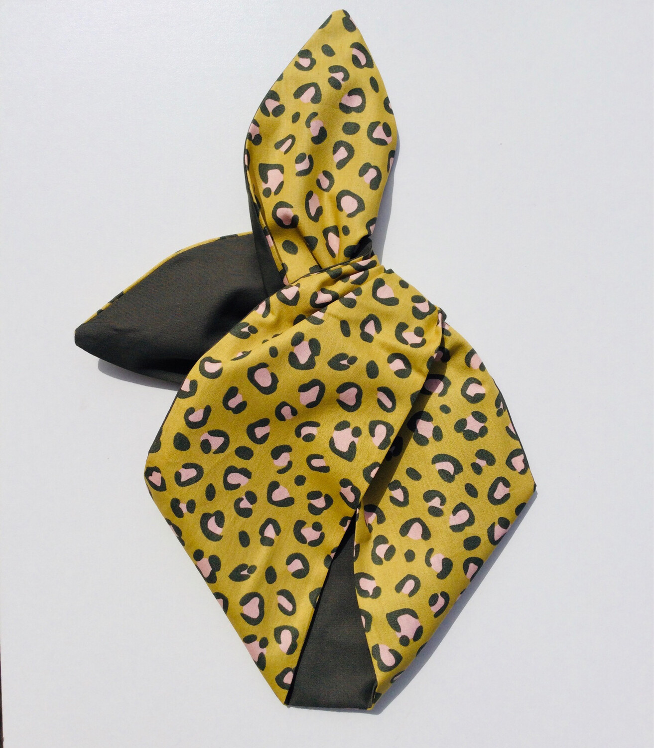 Mustard And Khaki Animal Design Wired Hairband