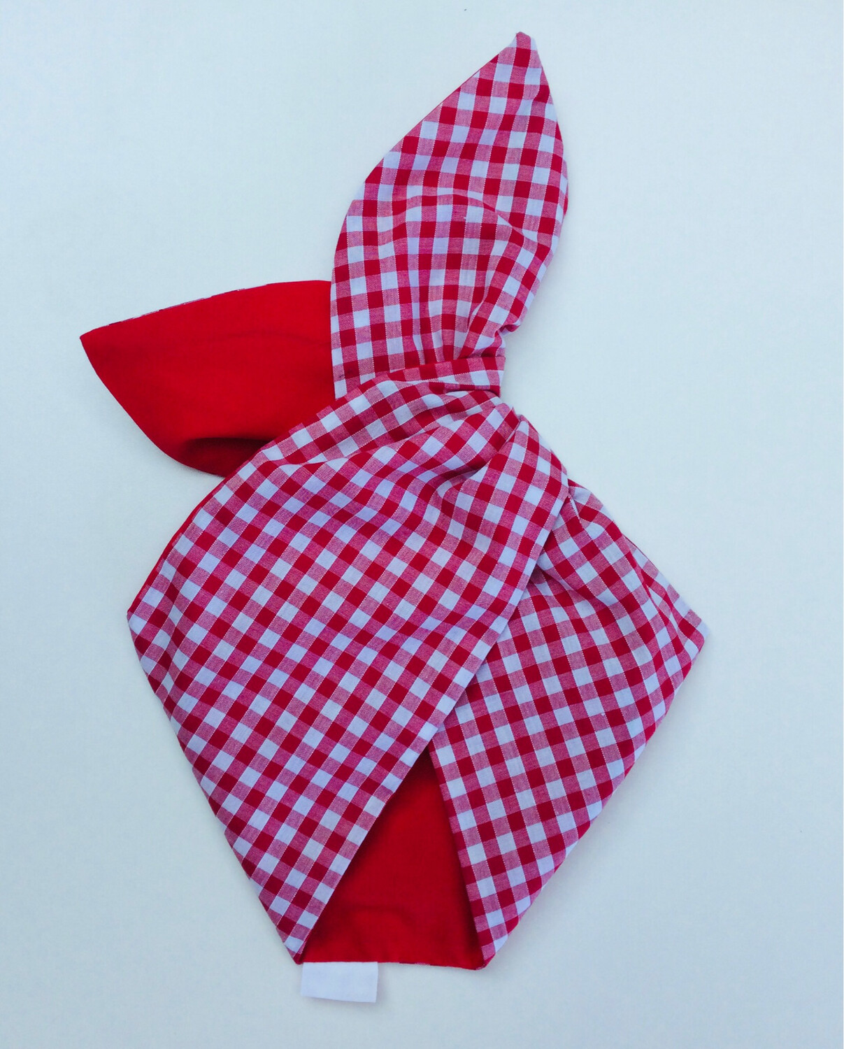 Red gingham / red wired hairband