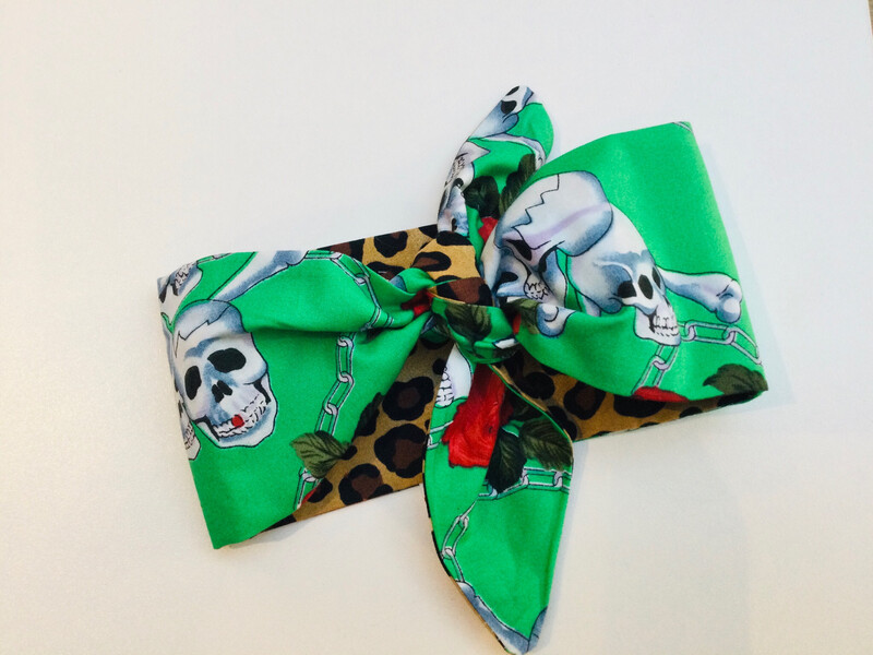 Green Skull With Leopard Print Baby Bebop