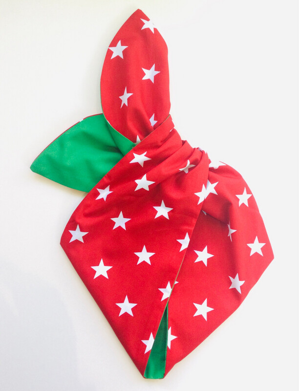 Red Star With Green Reverse Wired Hairband