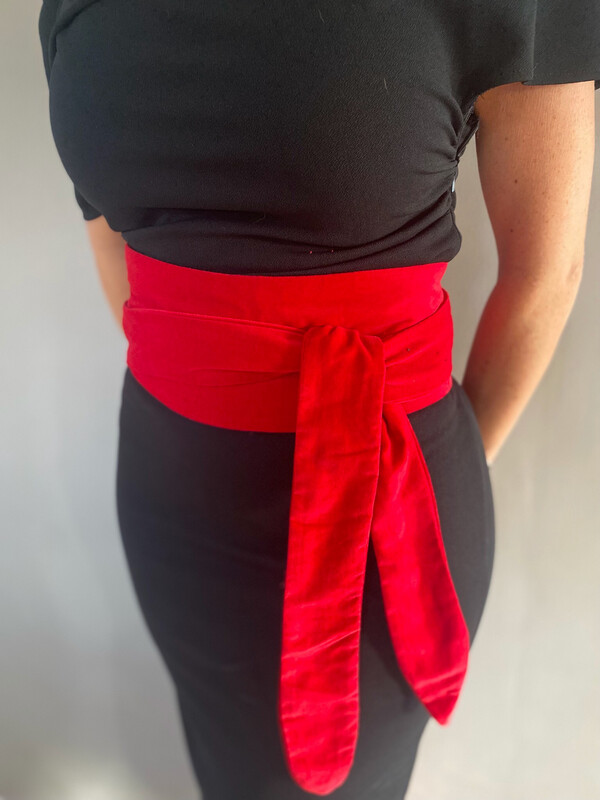 Red Velvet Obi Belt
