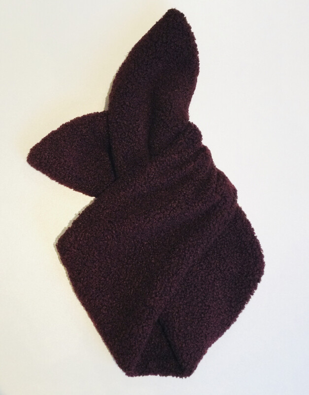 Wine Sherpa Fleece Wired Hairband