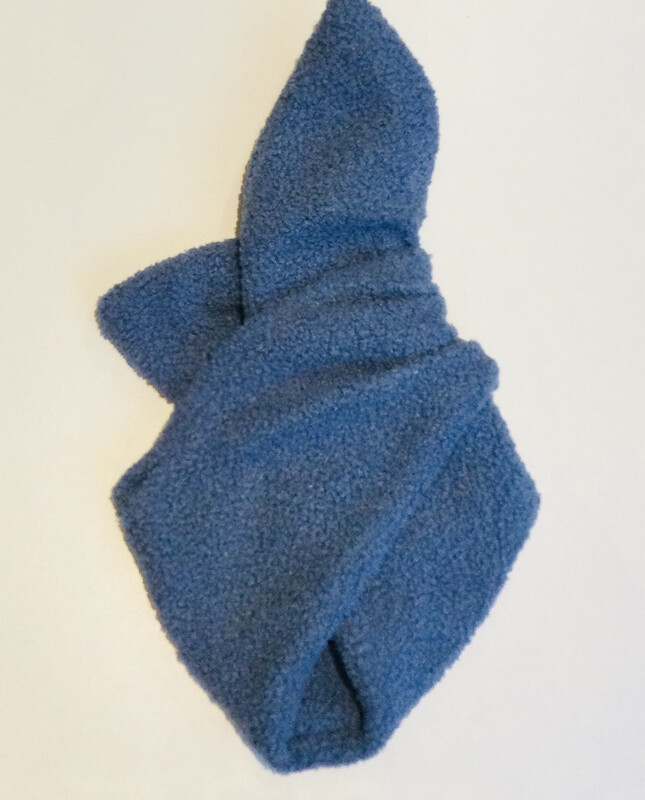 Blue Sherpa Fleece Wired Hairband