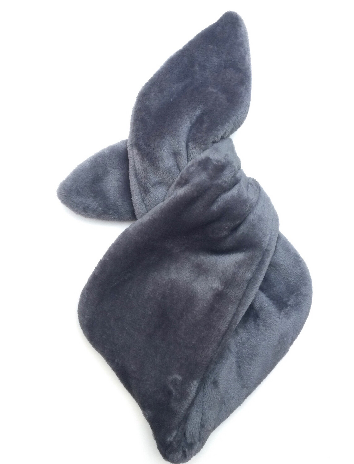 Plain Grey Cuddle Fleece Wired Hairband