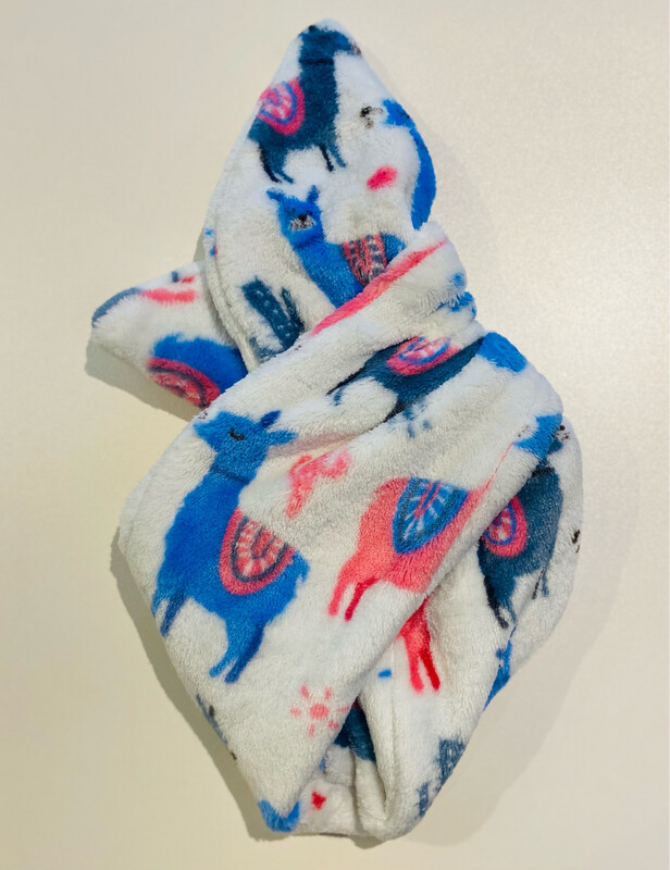 Little Girls Cuddle Fleece Llama Wired Hairband