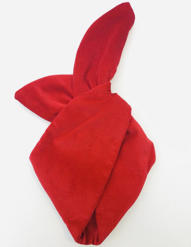Red velvet wired hairband 