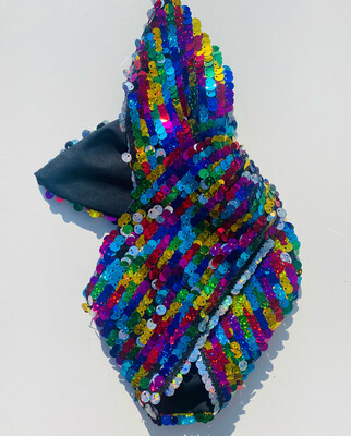 Rainbow Sequins Wired Hairband