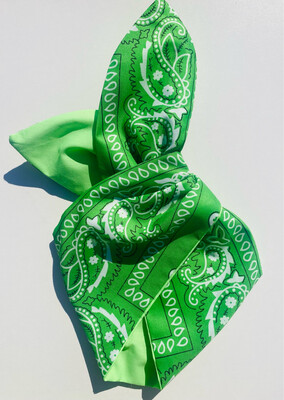 Lime Green Bandanna Wired Hairband