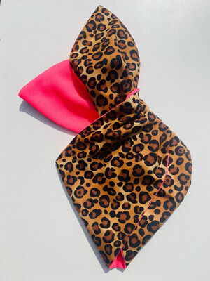 Neon Pink Leopard Wired Hairband
