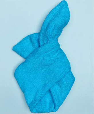 Turquoise Toweling Wired Hairband