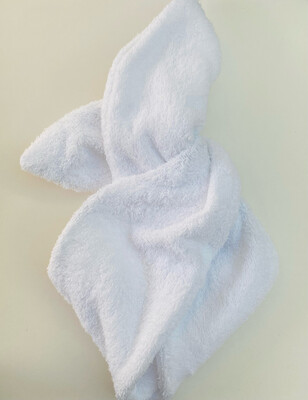 White Toweling Wired Hairband