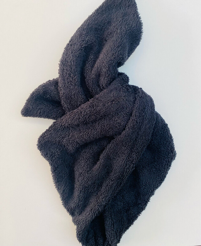 Black Toweling Wired Hairband