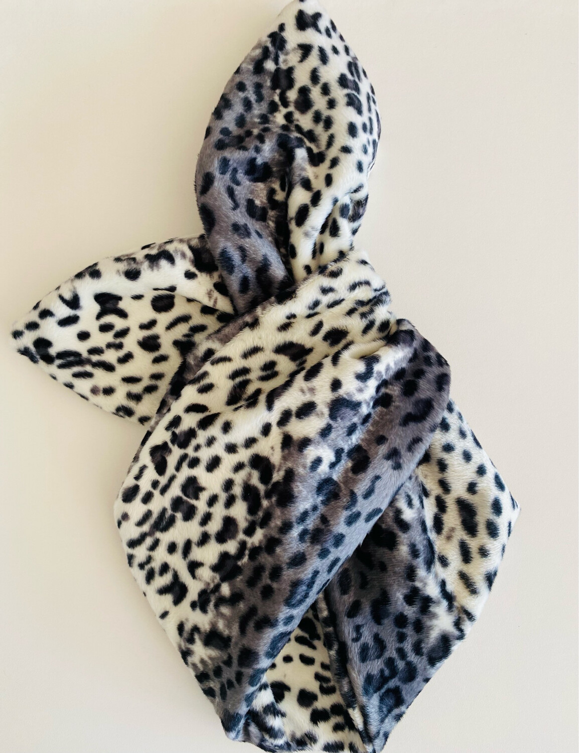Snow Leopard Faux Fur Wired Hairband