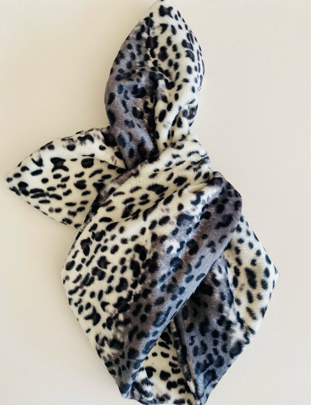 Snow Leopard Faux Fur Wired Hairband