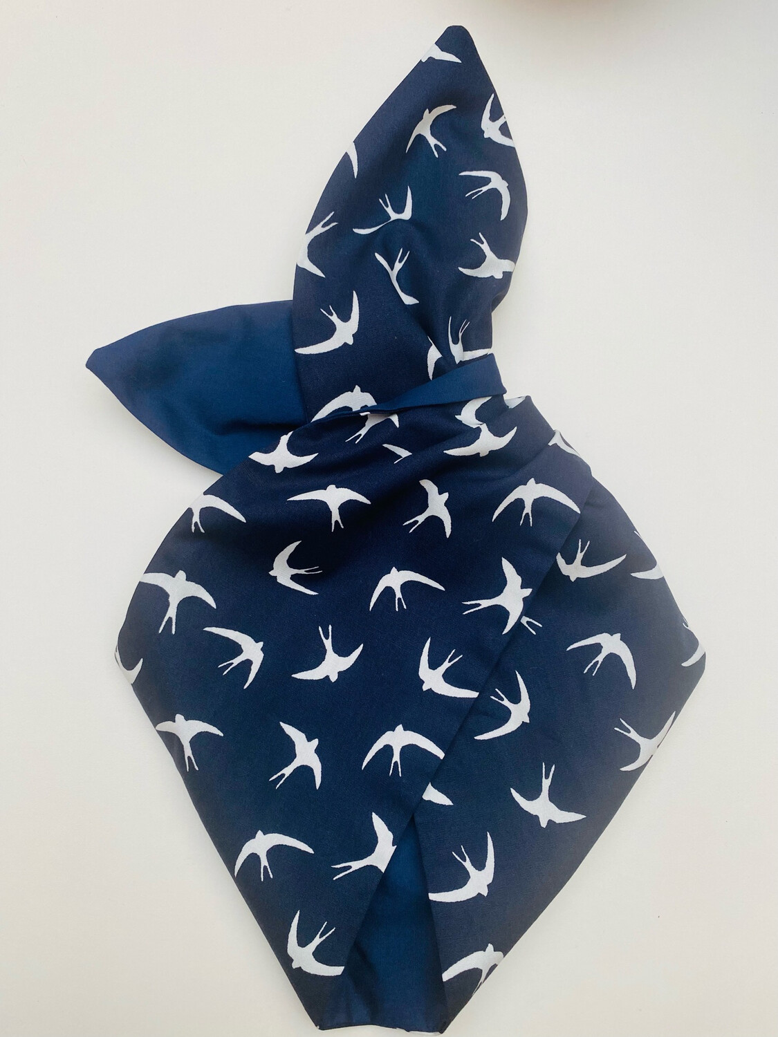 Navy Swallow Wired Hairband