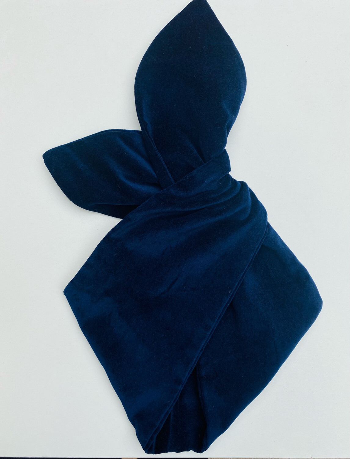 Navy Velvet Wired Hairband