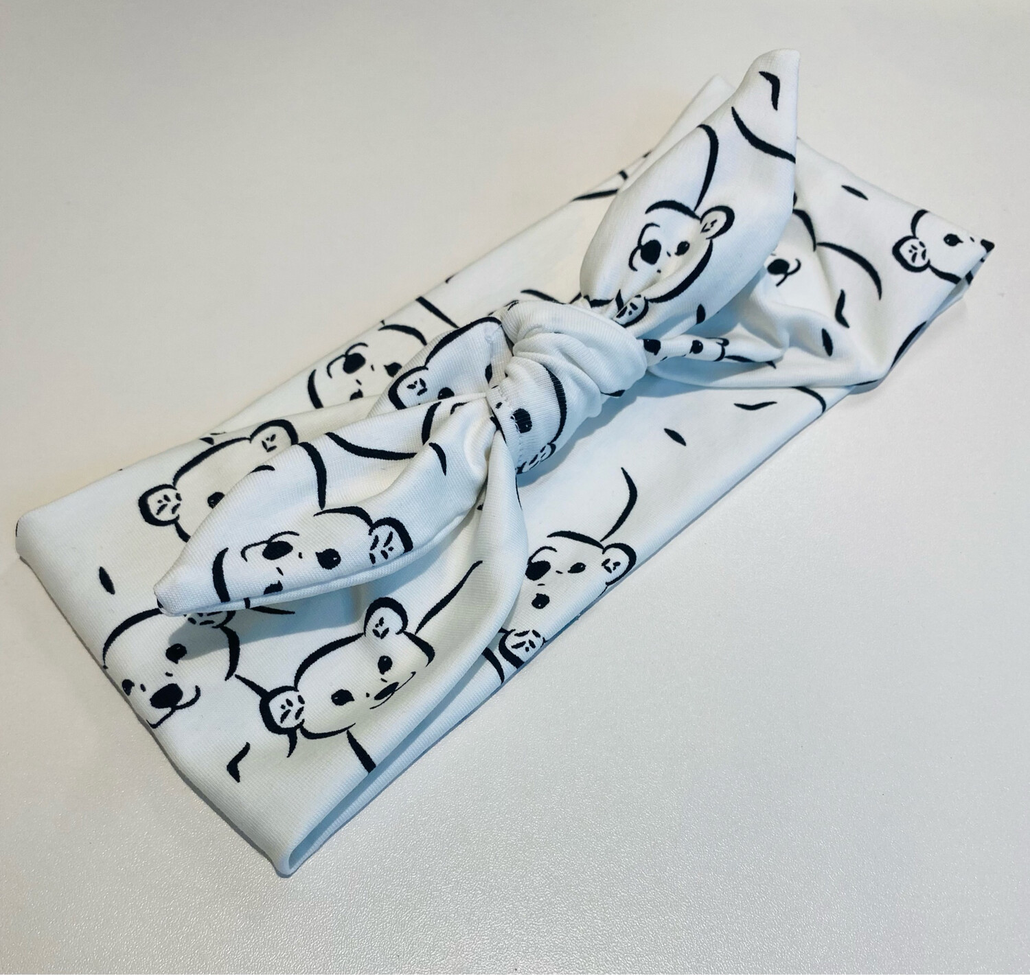 White Polar Jersey Stretch Adult Headwrap