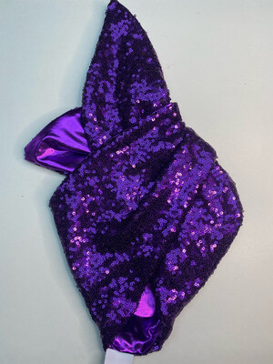 Purple Sequin And Metallic Wired Hairband