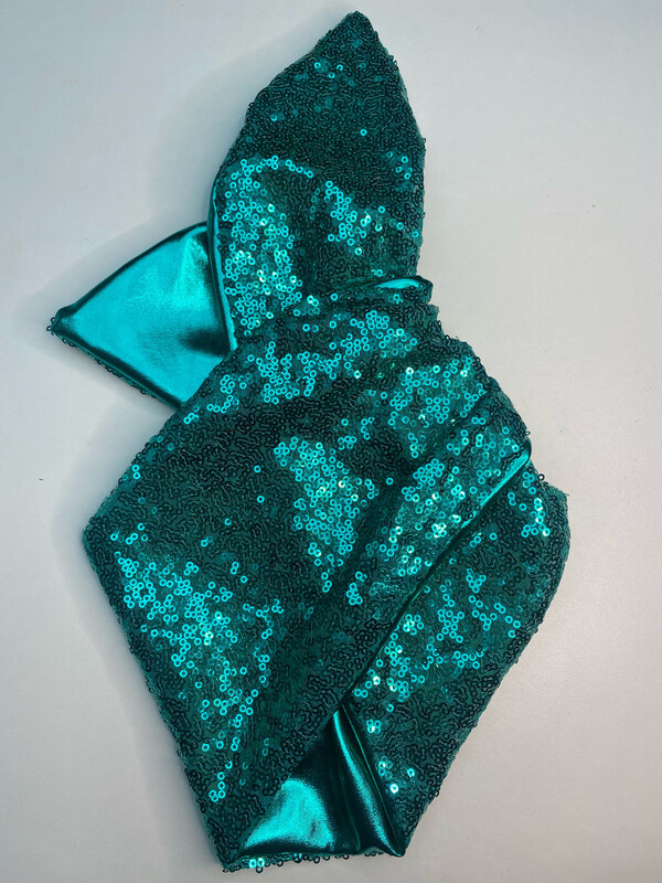 Jade Sequin And Metallic Wired Hairband