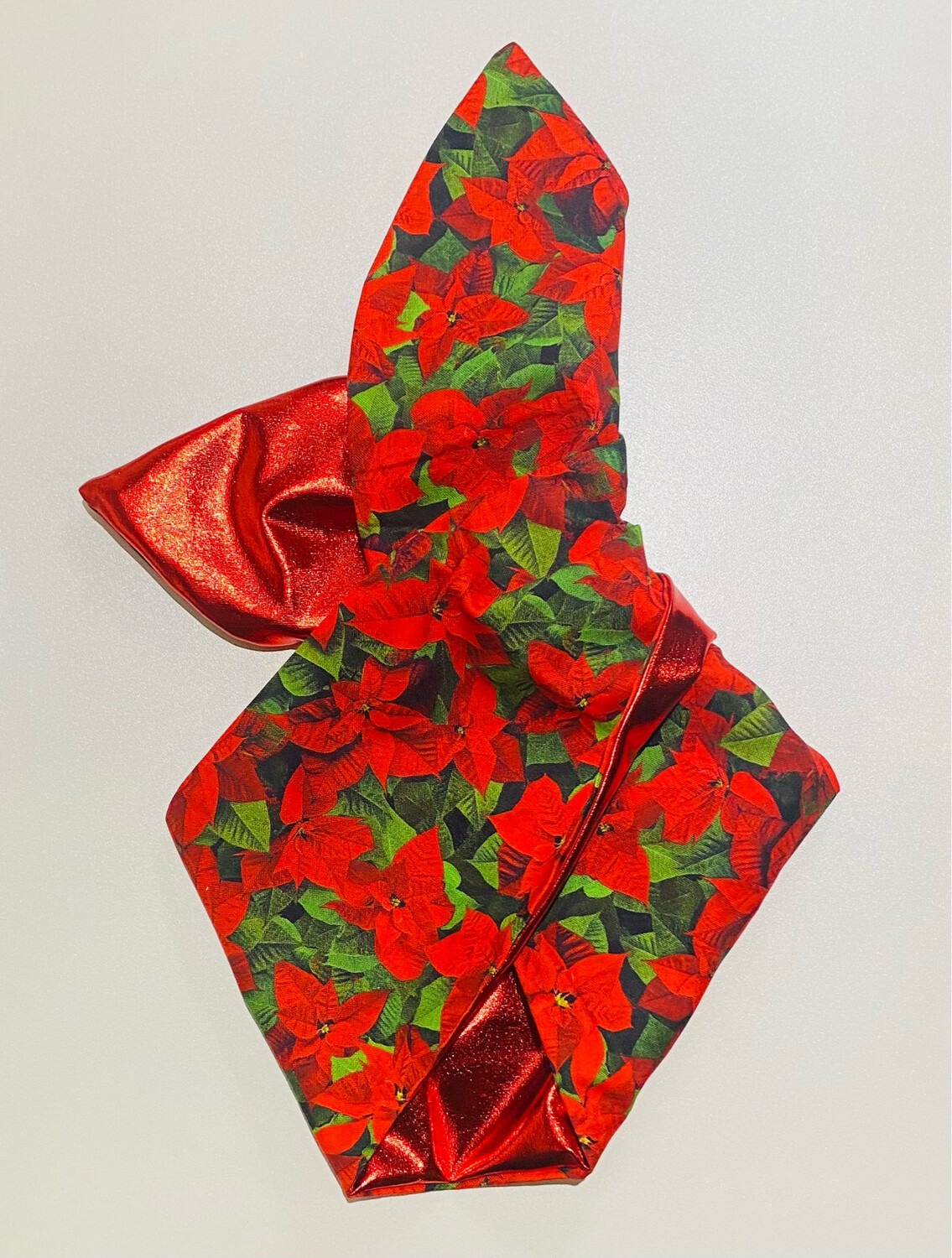 Metallic Poinsettia Wired Hairband