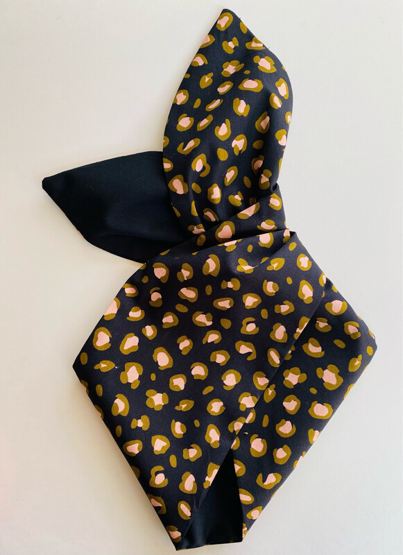 Black Animal Print Wired Hairband