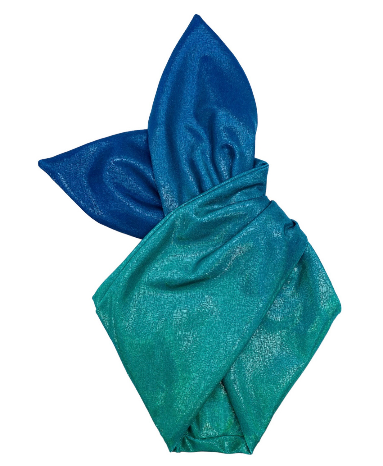 Green To Teal Ombré Jersey Wired Hairband