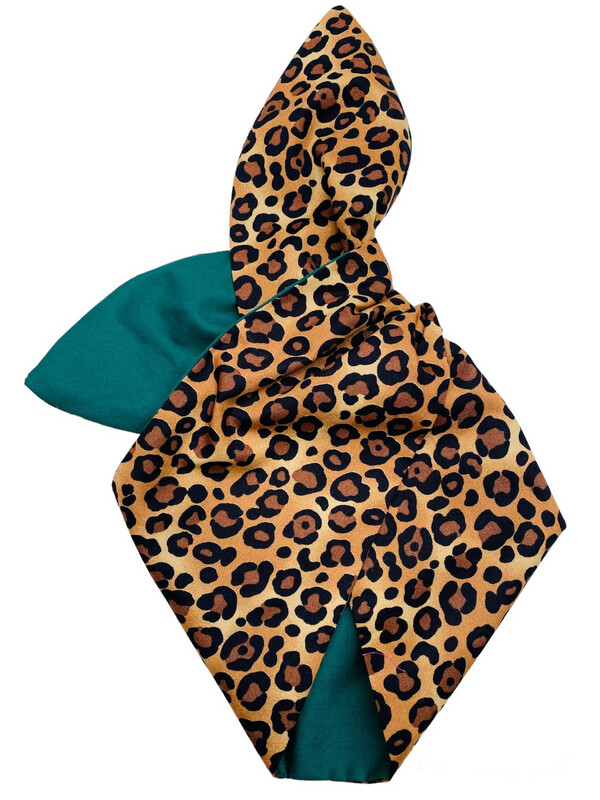 Leopard And Forest Green Wired Hairband