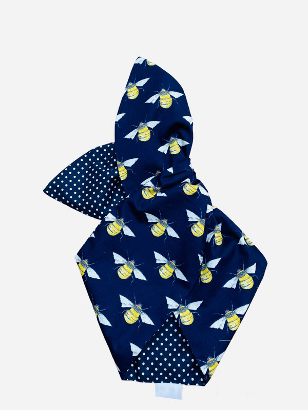 Navy Bumble Bee Wired Hairband