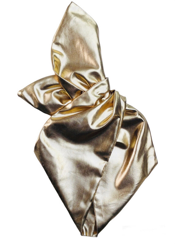 Shiny Metallic Gold Wired Hairband
