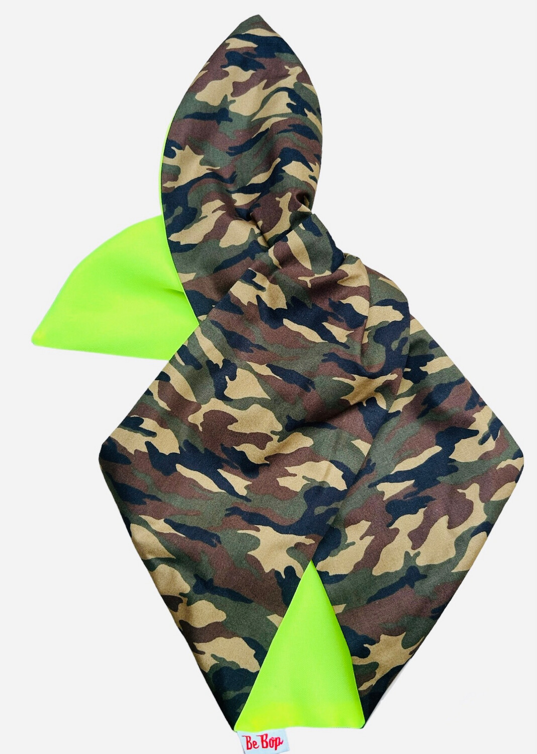 Camouflage And Neon Yellow Wired Hairband