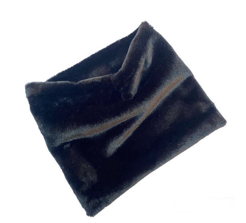 Black Fur Snood (adult ) 