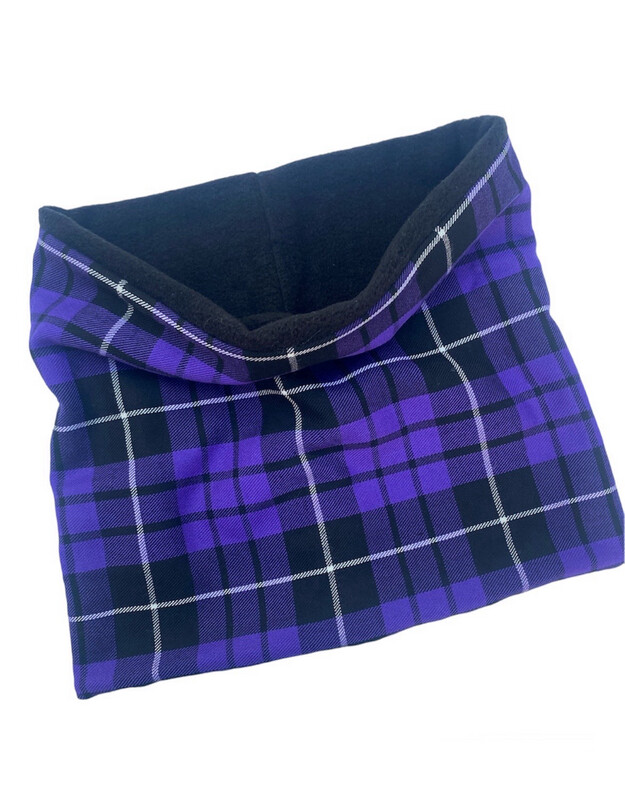 Purple And Black Tartan Fleecy Snood (adult)