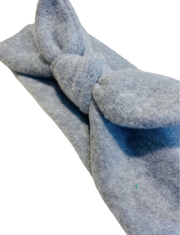 Grey Adult Jersey Fleece Stretch Head wrap