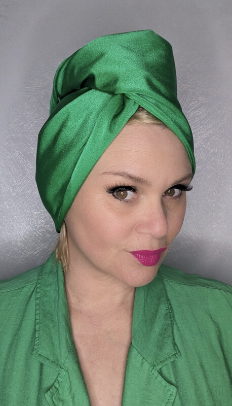 Emerald Green Jersey Turban