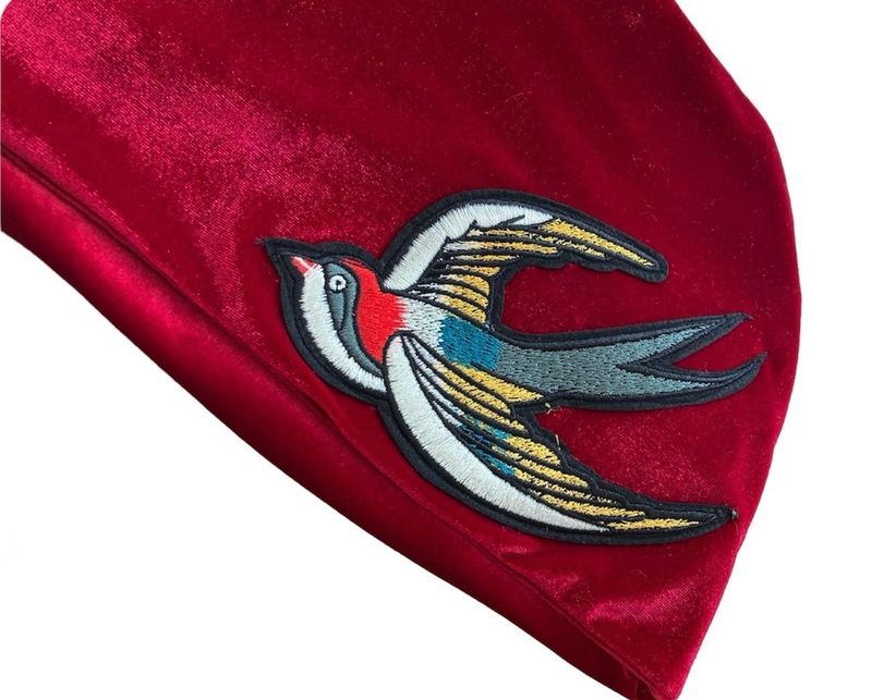 Red Velvet Swallow Turban