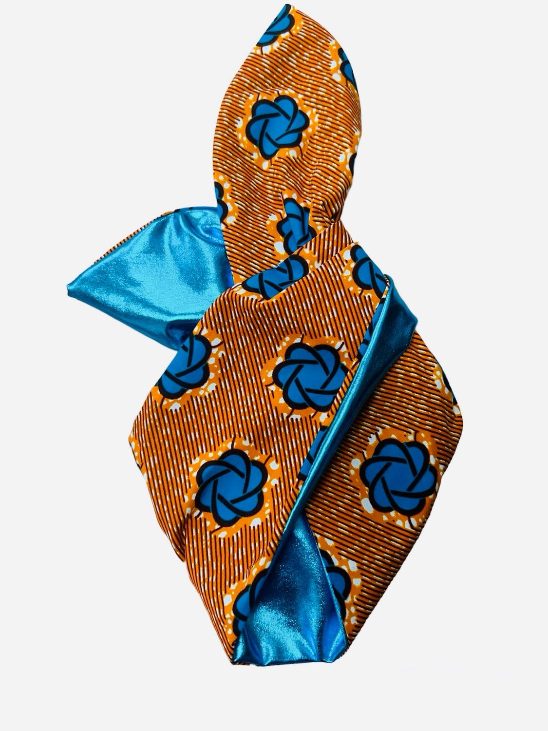 Burnt Orange And Metallic Blue Wires Hairband