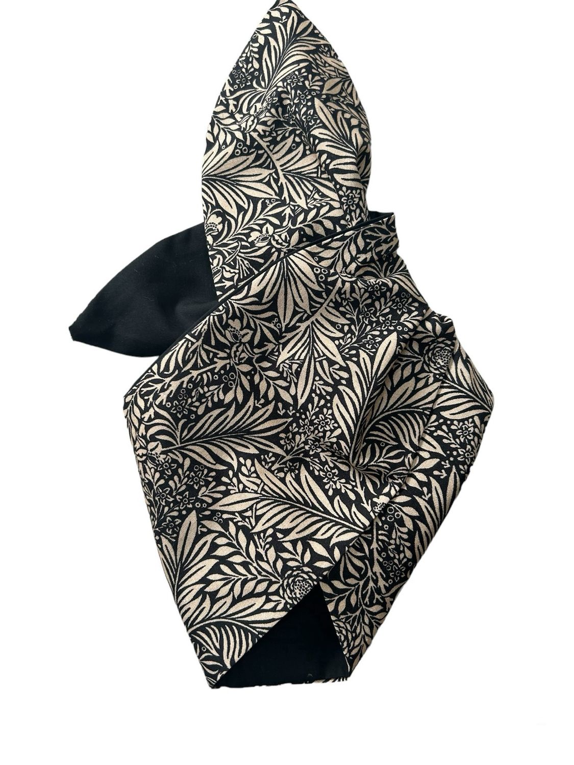 Beige And Black Leaf Wired Hairband