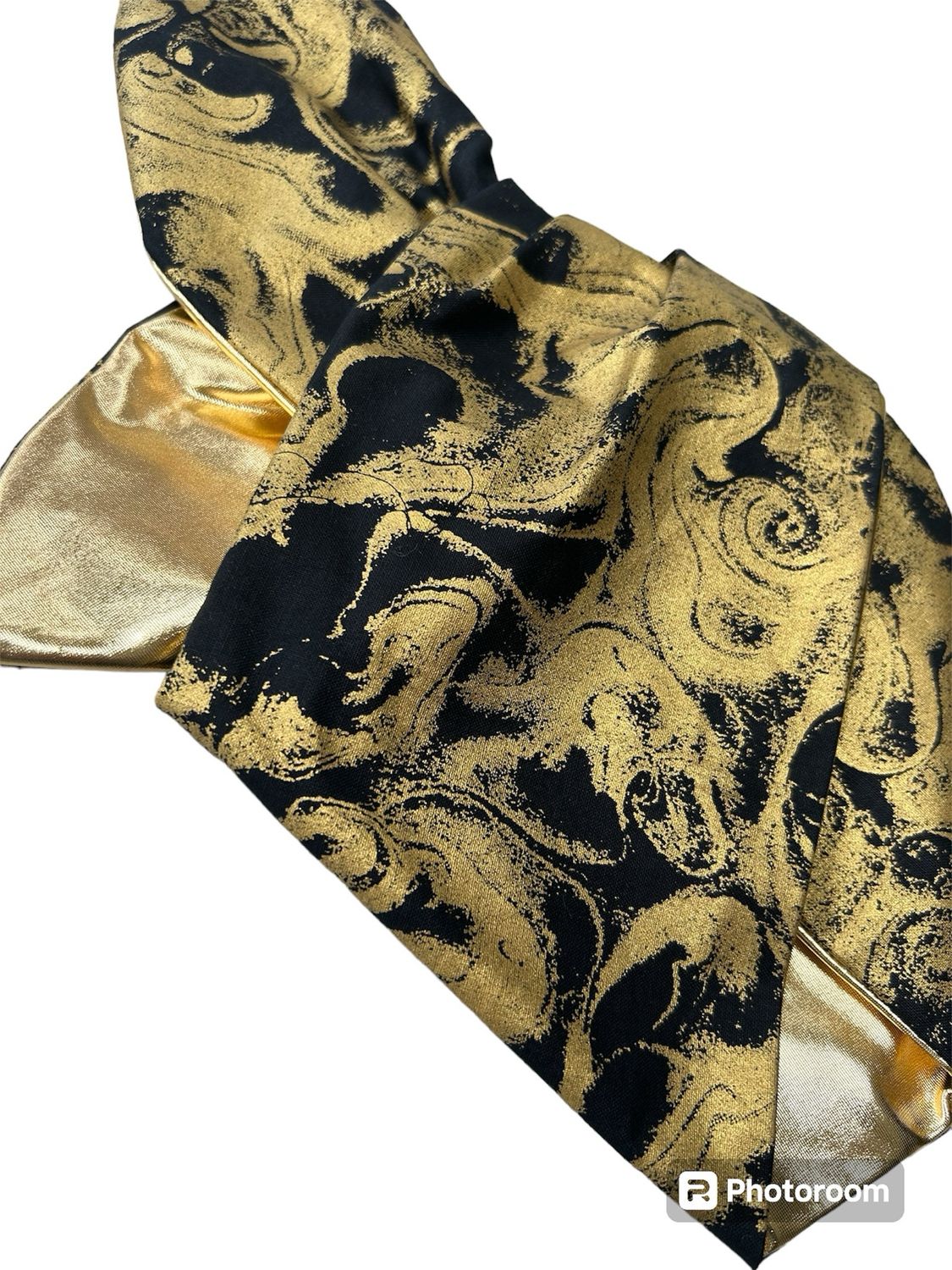 Gold And Black Swirl Wired Hairband