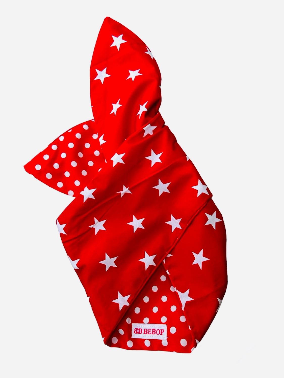 Red Star And Polka Wired Hairband