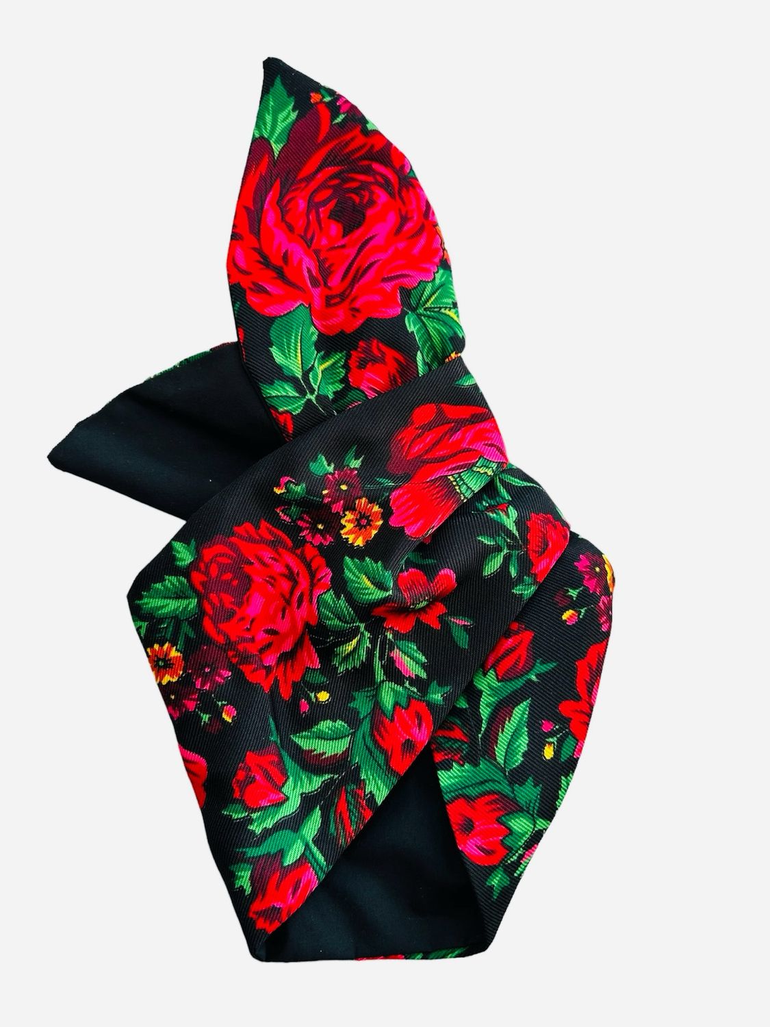 Russian Rose Blk Wired Hairband