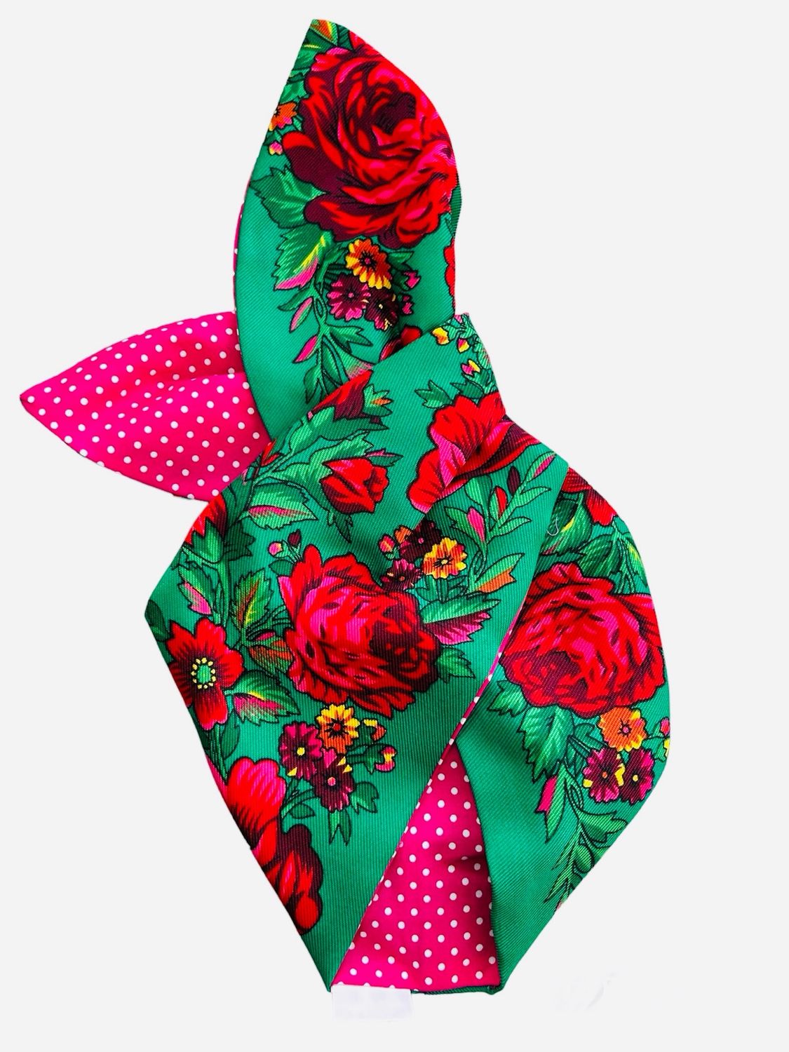 Russian Rose Green Wired Hairband